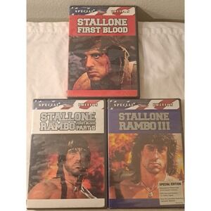 Rambo Trilogy DVD Lot First Blood Rambo II Rambo III Special Edition NEW